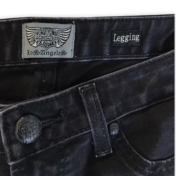 EXPRESS Moto Legging Jewel Thigh Zip Back pocket - Picture 4 of 13